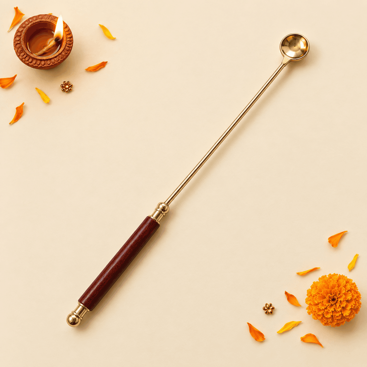 Brass Havan Achmani Spoon – 30cm 