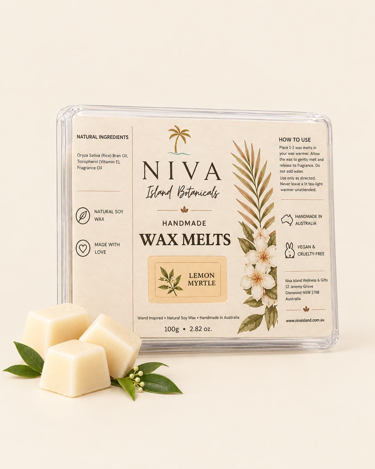 Lemon Myrtle Soy Wax Melts – Handmade in Australia | 100 g